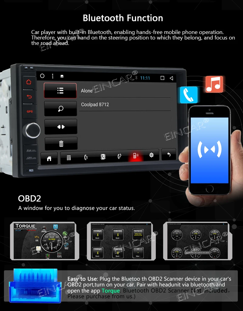 Bluetooth FM/AM RDS Mirror Link USB 3G/4G Wifi Android 8.1 OS 7 Inch 1080P HD Capacitive Touch Screen In Dash Car Radio Stereo | Автомобили
