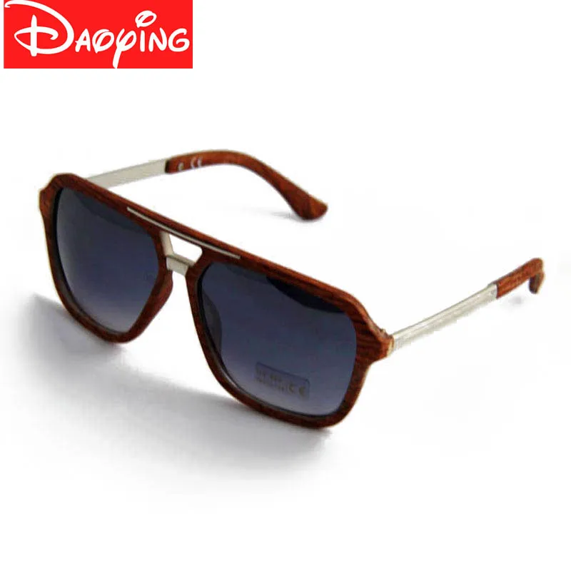 DAOYING женские солнцезащитные очки фирменный дизайн оправа с деревянной передачей