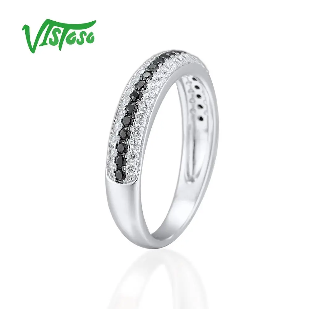 VISTOSO 925 пробы Серебряные кольца для Для женщин кольцо вечерние помолвки свадьбы