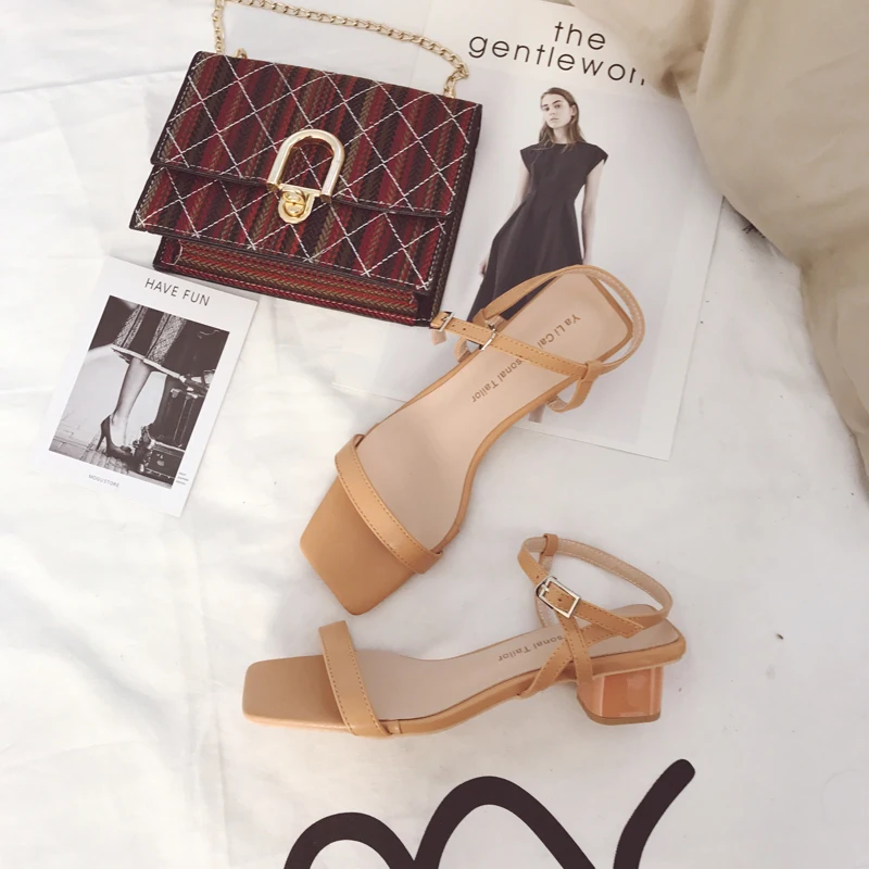 MONMOIRA/босоножки на высоком каблуке с одним ремешком женские летние однотонные