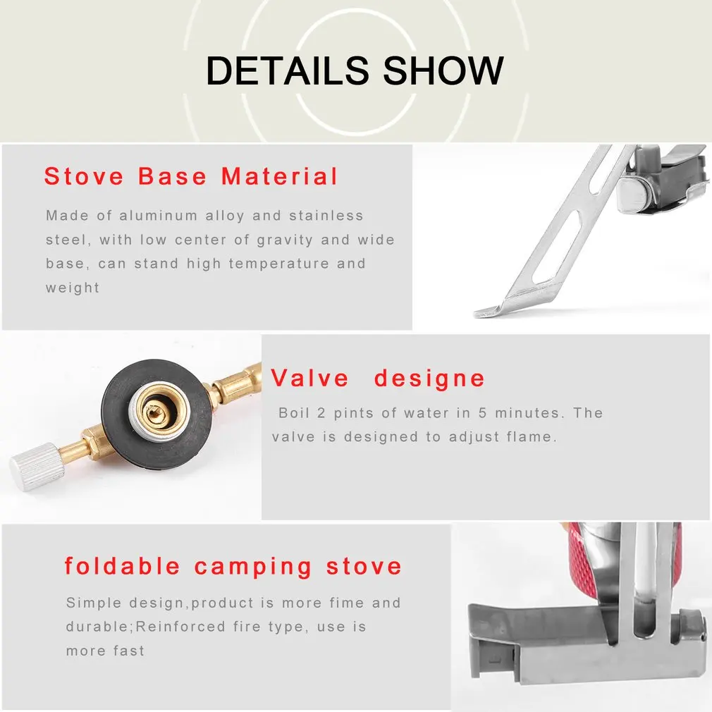 Прочная и прочная Ультралегкая газовая плита из нержавеющей стали с