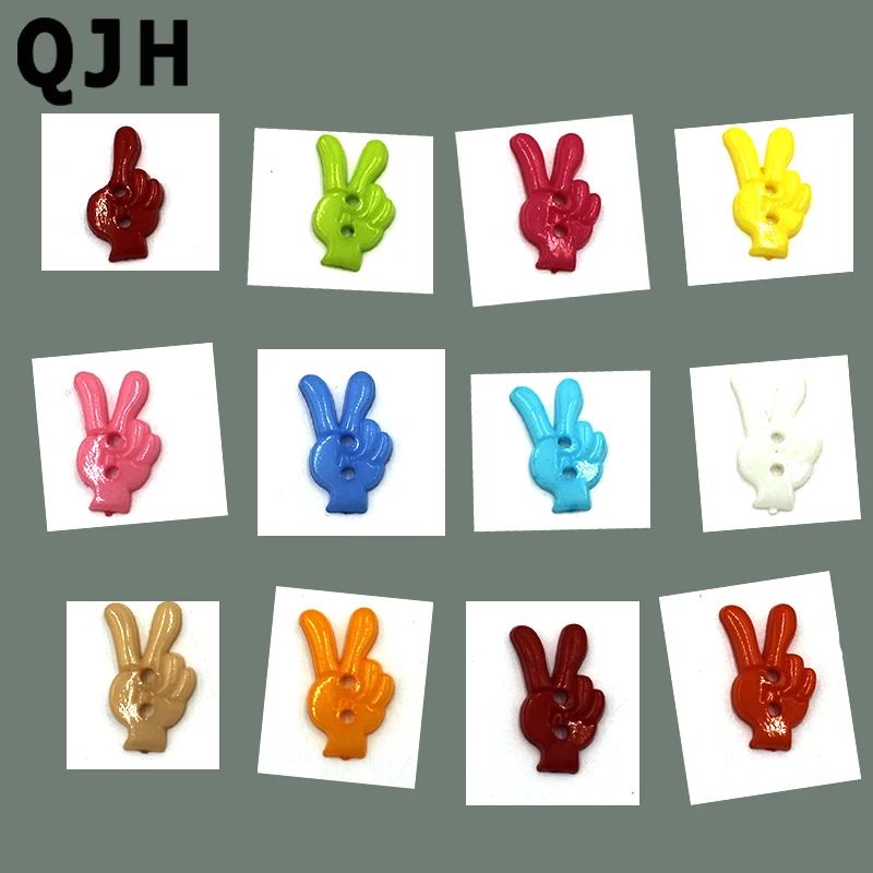 300 шт QJH Детские Швейные Кнопки украшения Смешанные цвета 2 Hole18MM DIY ремесло Кролик