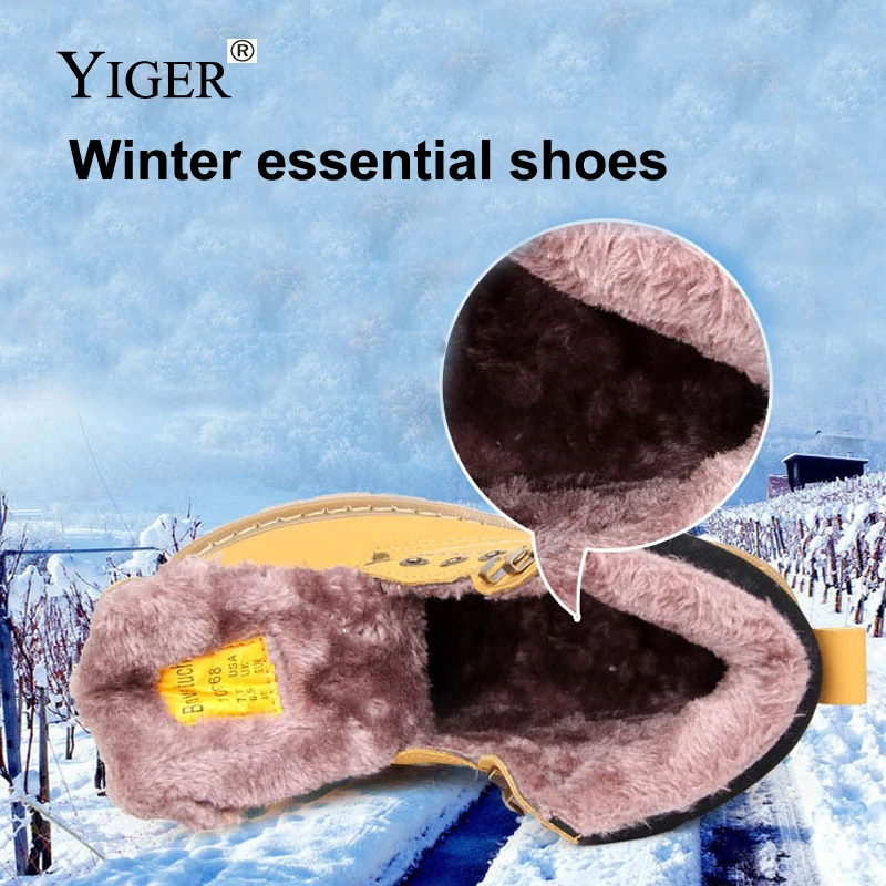 YIGER/Новые мужские ботинки на шнурках уличные для работы походные повседневные