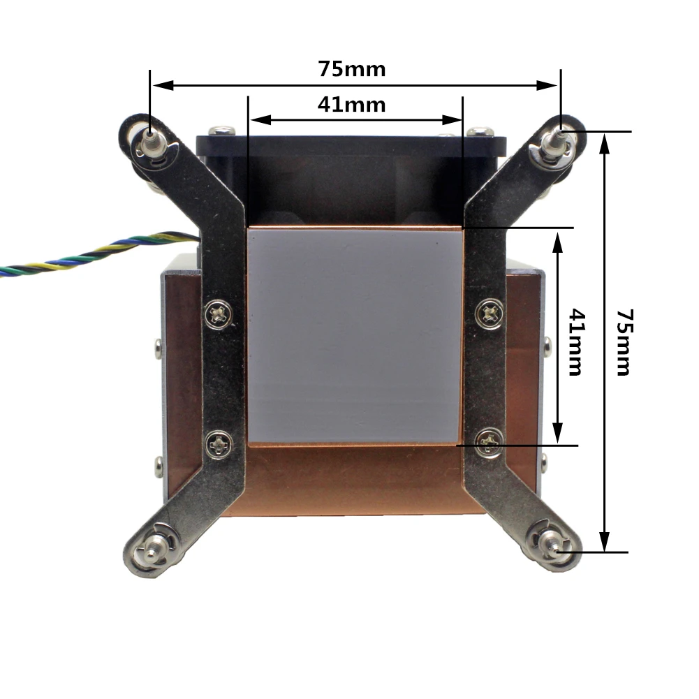 Серверный кулер для ЦП 2U с медным основанием и алюминиевым теплоотводом