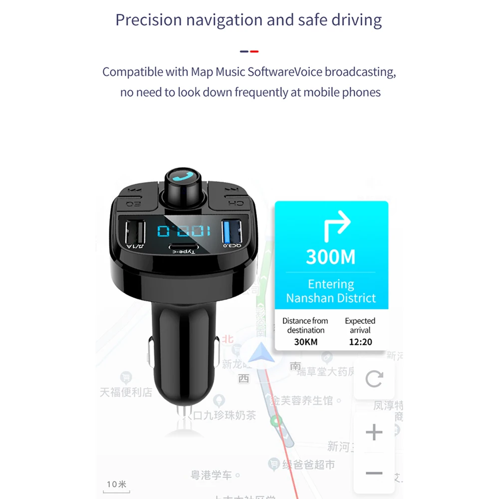 FM-трансмиттер BT29 автомобильный беспроводной с поддержкой Bluetooth 5 0 и ЖК-дисплеем |