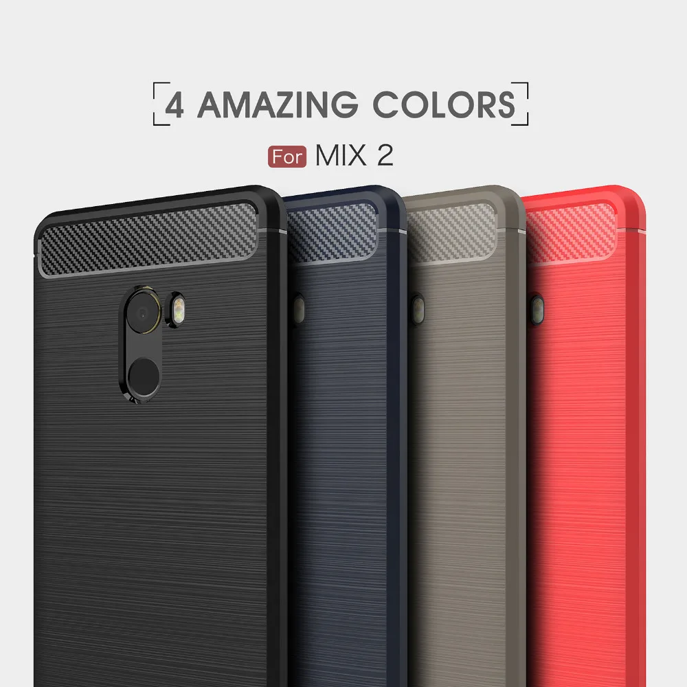 Чехол для Xiaomi Mi Mix 2 силиконовый чехол Mix2 чехлы мягкие карбоновые волокна |