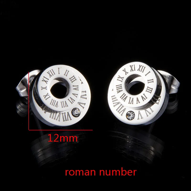 Серьги гвоздики мужские из нержавеющей стали с фианитами 2 слоя|earring luxury women|earrings