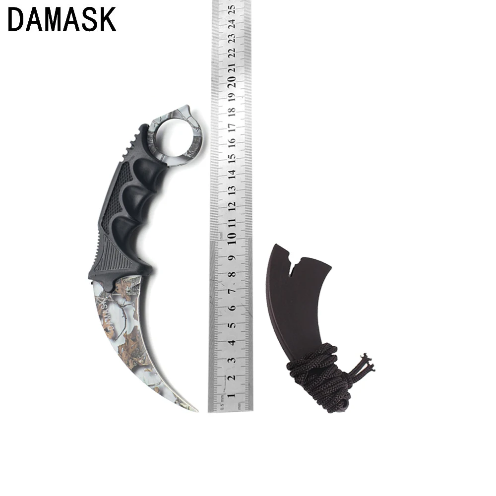 CS Damask нож из нержавеющей стали GO Counter Strike Karambit боевой для выживания Инструменты
