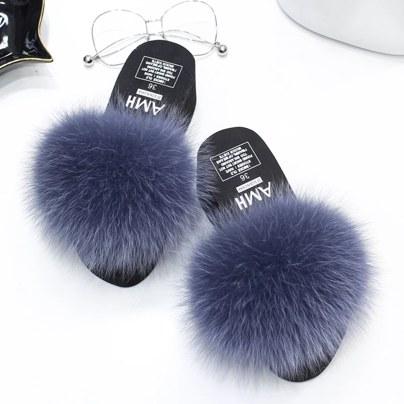 Пушистые волосы Бальные удобные клиновидные шлепанцы на толстой подошве