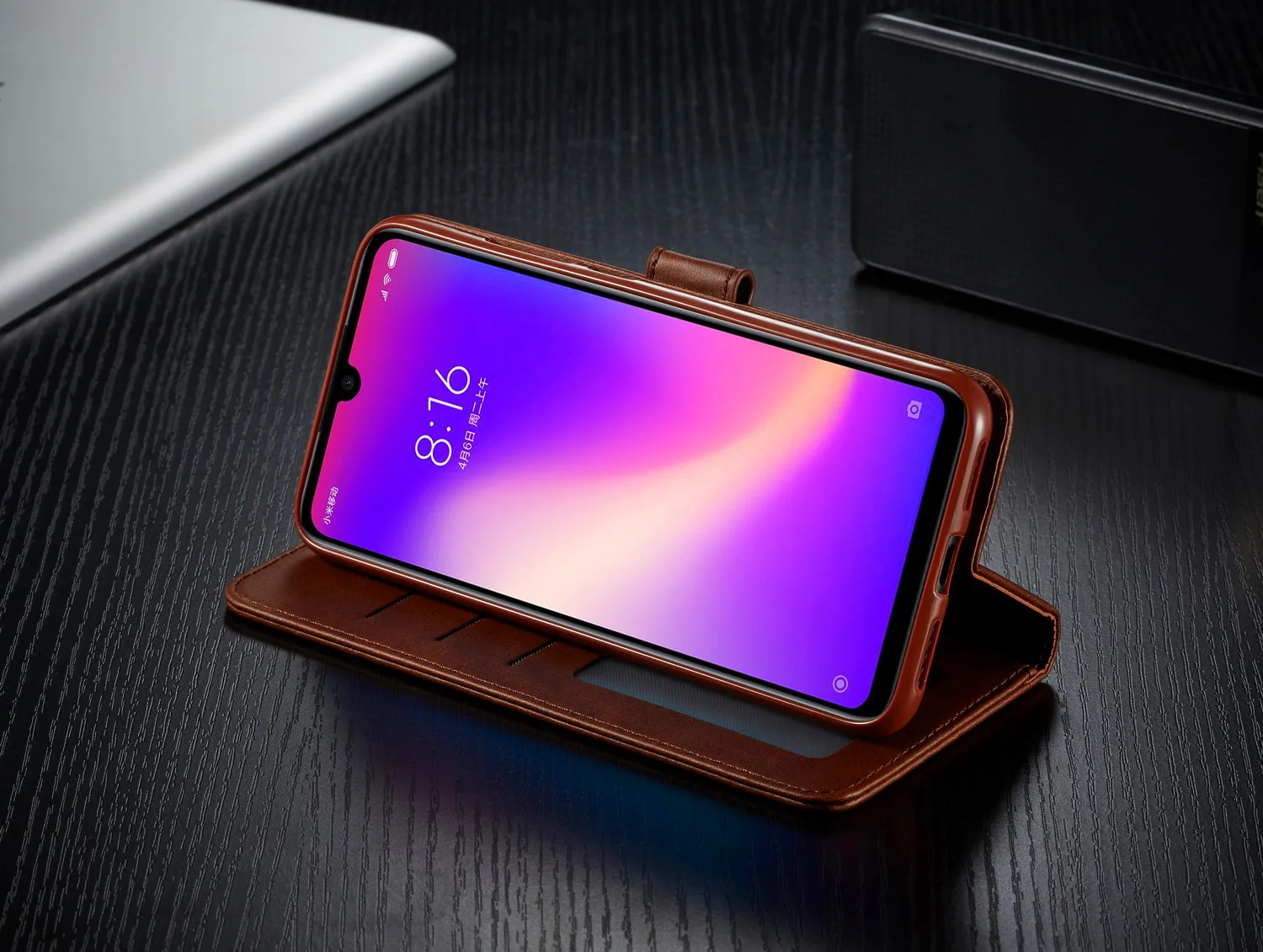 Роскошный деловой кожаный чехол-Бумажник для телефона Xiaomi Redmi Note 7 чехол с