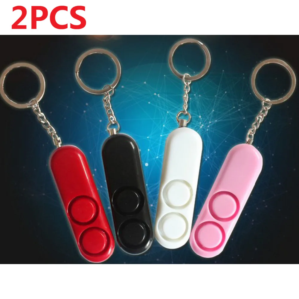 Free Shipping 2pcs/Lot Self Defense Alarm Keychain Alarm Personal Security Alarm Anti-Attack Anti-Rape Emergency Alarm For Women