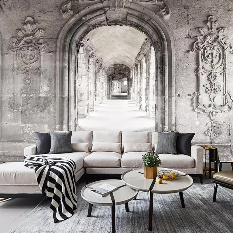 3D фотообои на заказ винтажный мраморный фон Настенный декор настенное украшение