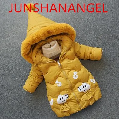 JUNSHANANGEL/хлопковое пальто для девочек новинка зимы 2019 От 3 до 6 лет детская
