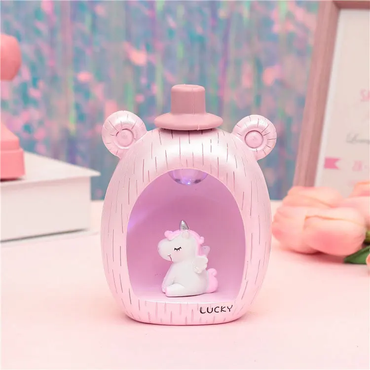 Pink 5 Firya мультфильм Единорог светодиодный ночник Детские ночники настольные декоративные светильники детские игрушки подарок на день рождения Прямая - Испускаемый цвет: Pink 5