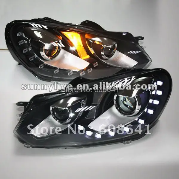 

For VW Golf 6 LED Head light Bi Xenon Projector Lens 2010 to 2012 V1 Type