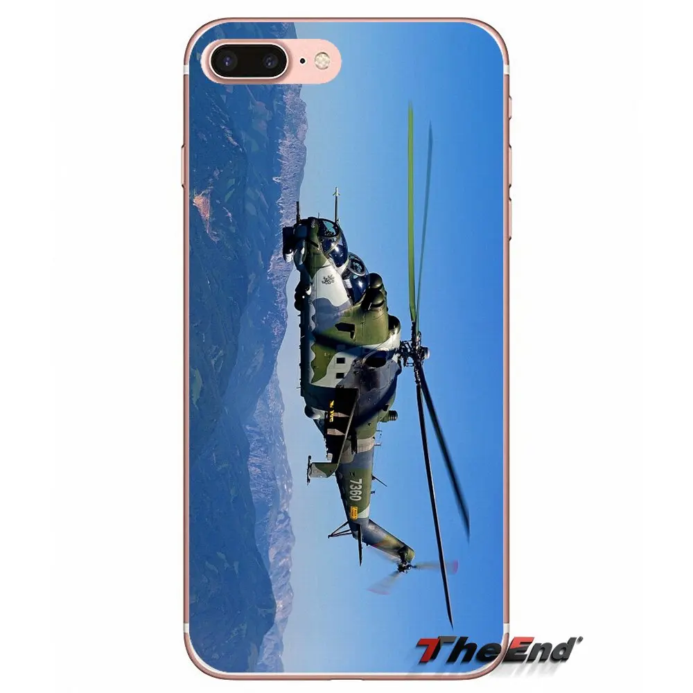 Mil Mi 24 задний вертолет военный чехол для iPhone X 4 4S 5 5S 5C SE 6 6S 7 8 Plus Samsung Galaxy J1 J3 J5 J7 A3 A5 2016