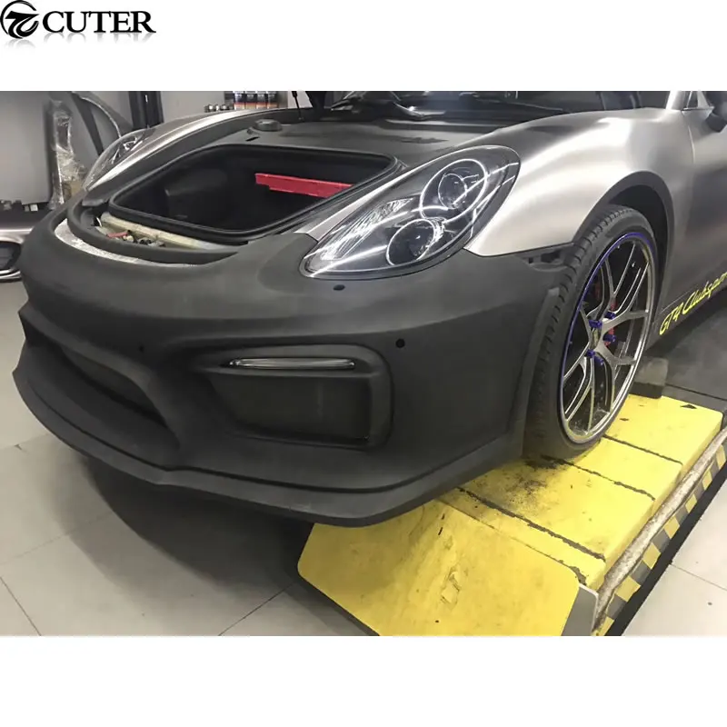 GT4 стиль FRP передний бампер автомобильный комплект кузова для Porsche Boxster Cayman 981 Замена GT4 Комплект кузова