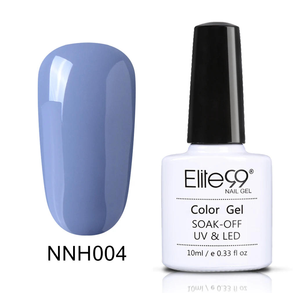 NNH004 Elite99 10 мл черный белый цвет Макарон Гель-лак для ногтей Vernis замочить Полупостоянный УФ-гель лак для ногтей маникюр Гель-лак - Цвет: NNH004
