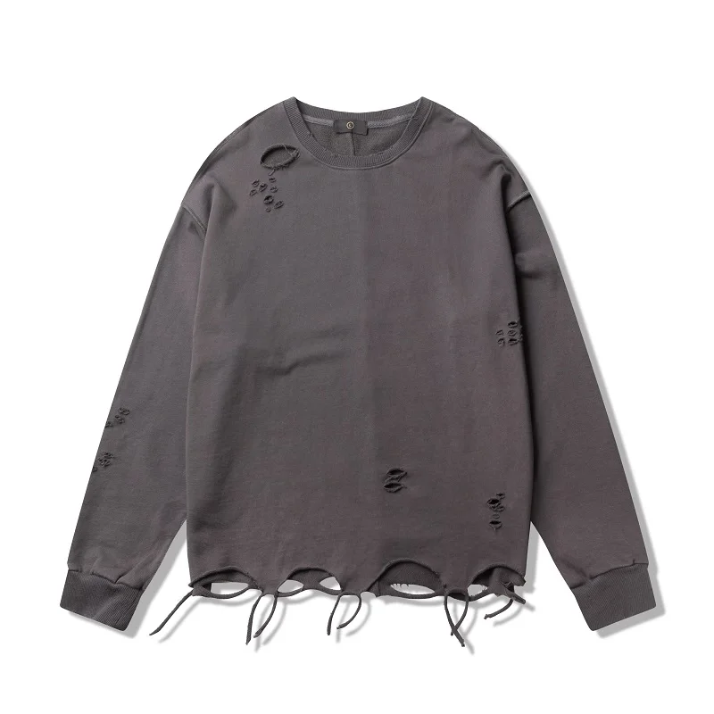 QoolXCWear Весенние Новые толстовки мужские модные рваные хип-хоп толстовки уличная толстовка с дырками