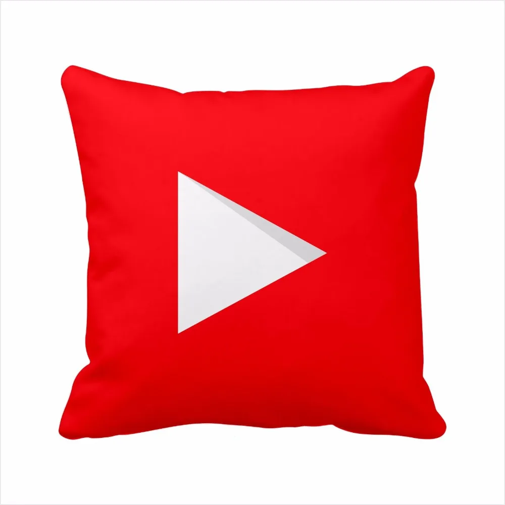 Современный чехол для диванной подушки декоративный на Youtube красная квадратная