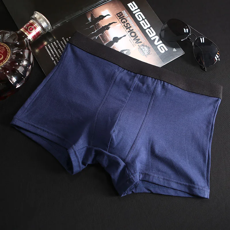 Men's cotton underwear soft and comfortable pure breathable boyshort U convex bag corner pants shorts head | Мужская одежда