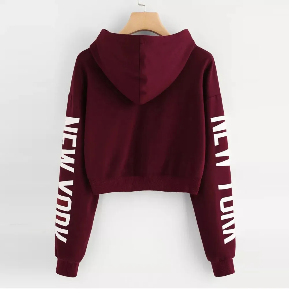 Womens Autumn Long Sleeve Hoodie Sweatshirt Letters Hooded Pullover Tops Blouse Las Mujeres Sweetshirts Спортивный Костюм Женск