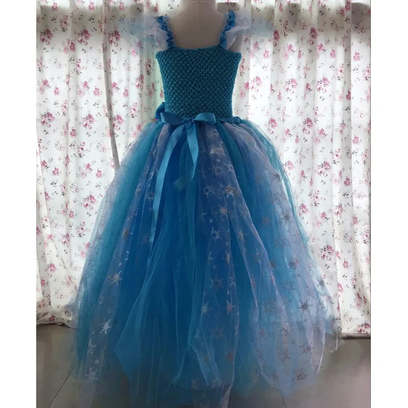 Girls Elsa Tutu Dress Cosplay Costume Halloween Christmas Kids Princess Tulle Birthday Party Ball Gowns For Children | Детская одежда и