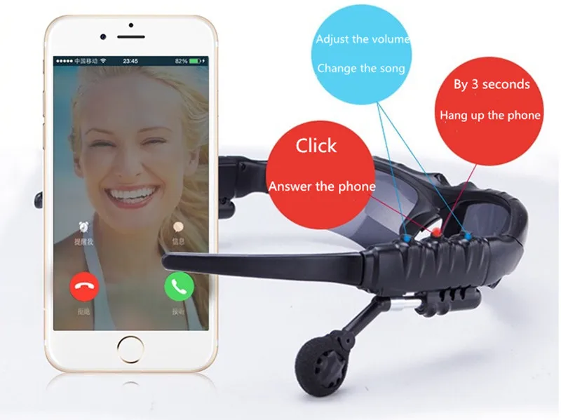 K3 Bluetooth гарнитура Солнцезащитные очки поляризованные очки Беспроводные BT4.1 EDR музыкальные наушники Micro USB Hands-free w/Mic открытый наушник