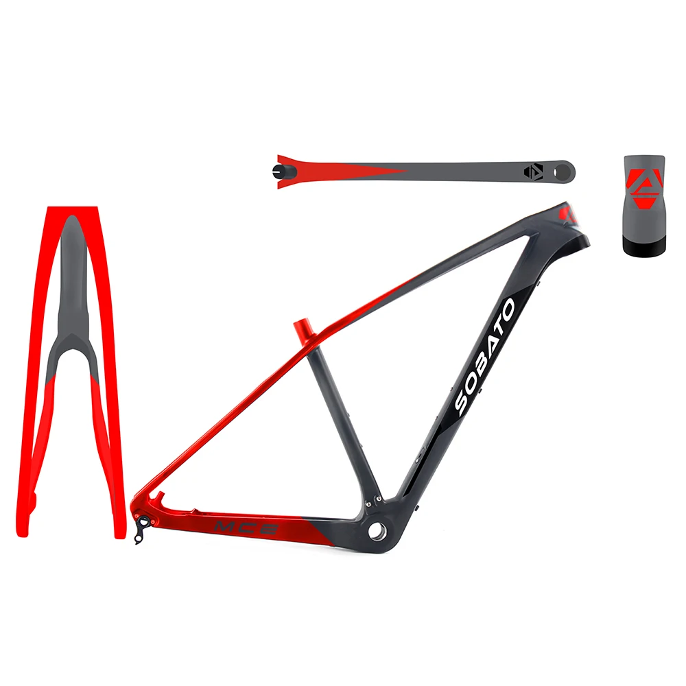 2017 SOBATO новый дизайн через ось/axel 142*12 карбоновая mtb рама или концентратор