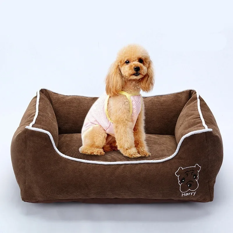 

4 Color Crate Pad Deluxe Dog Bed for Small Medium Large Dog Soft Bedding Moisture Proof Bottom for All Seasons Puppy Dog House