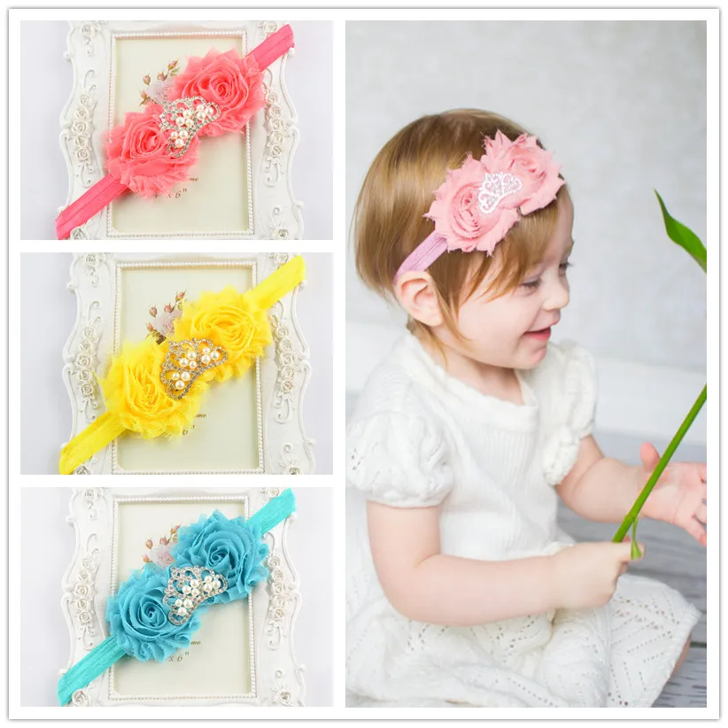 

10 pcs/lot , Tiara Headband, Birthday Crown Shabby Flower headband