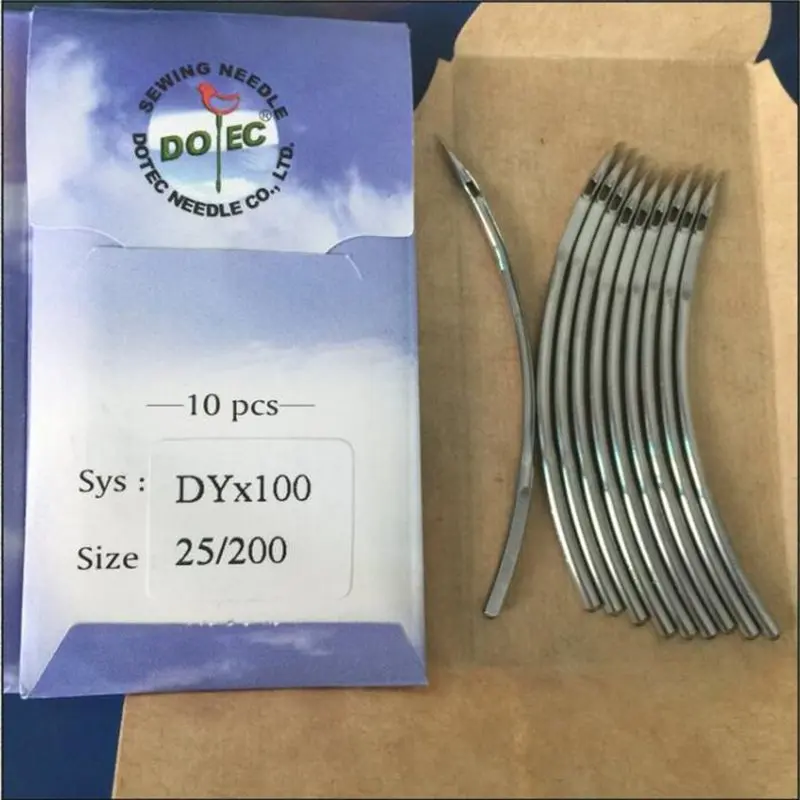 Промышленные сверхмощные швейные иглы dotec DYX100 для шитья подошвы обуви mocasines 10 шт.