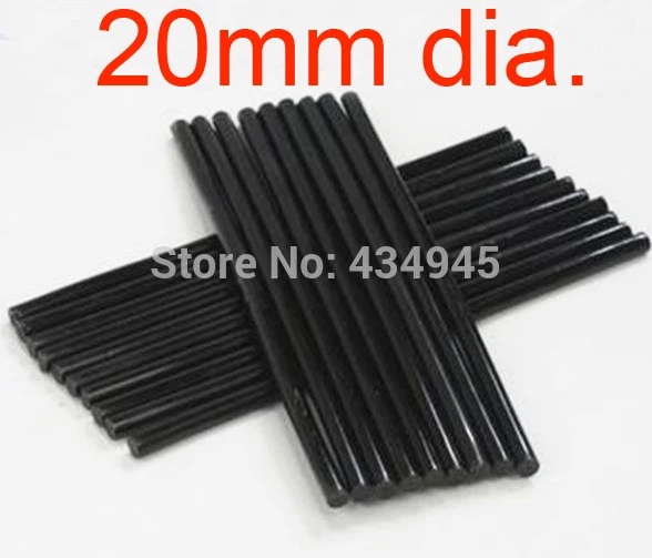 Стержни из черного нейлона 20 мм диаметр 50 см