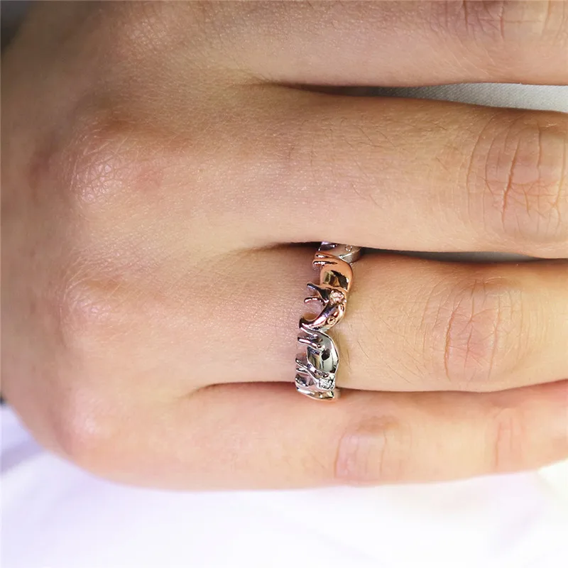 ROMAD милое антиаллергенное кольцо со слоном из нержавеющей стали золотого и