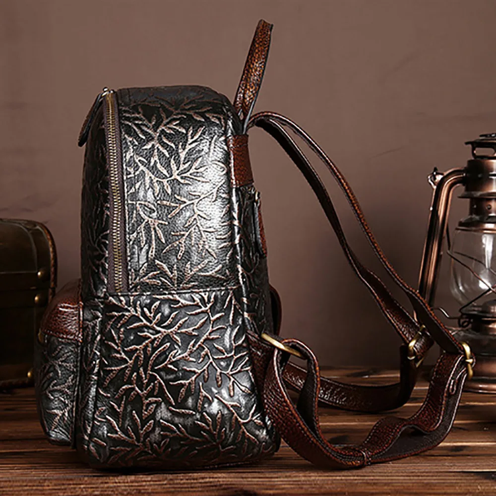 Женский рюкзак из натуральной воловьей кожи дизайнерские дорожные школьные