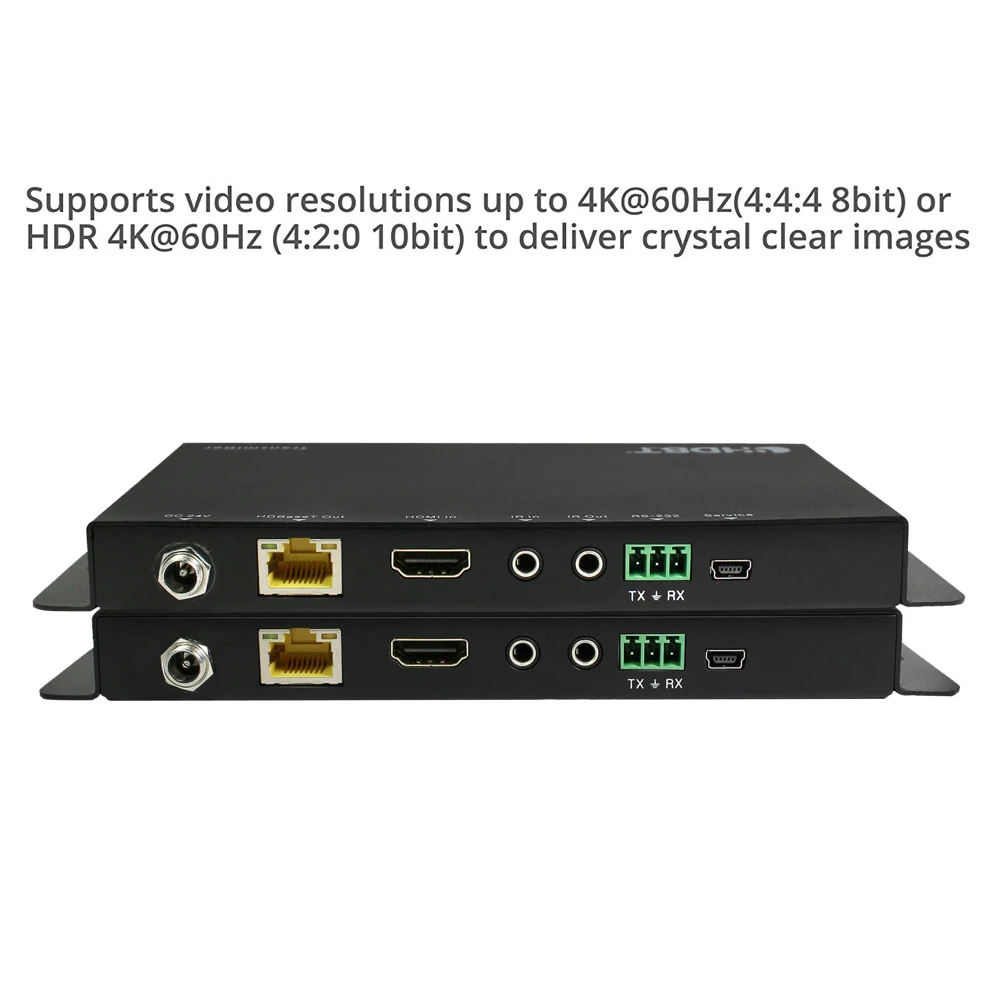HDMI разветвитель 4096x2160 @ 60 Гц с ИК подсветкой до 70 м 4K POE через RJ45 Cat5e/6 кабель