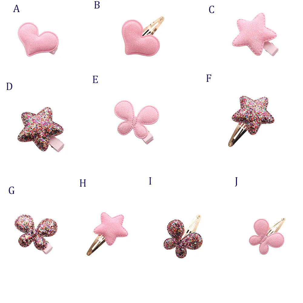 

Baby Girl Hair Accessories unicorn Baby Kids Girls Children Shiny Princess Sequins Star Heart Butterfly Hair Clip