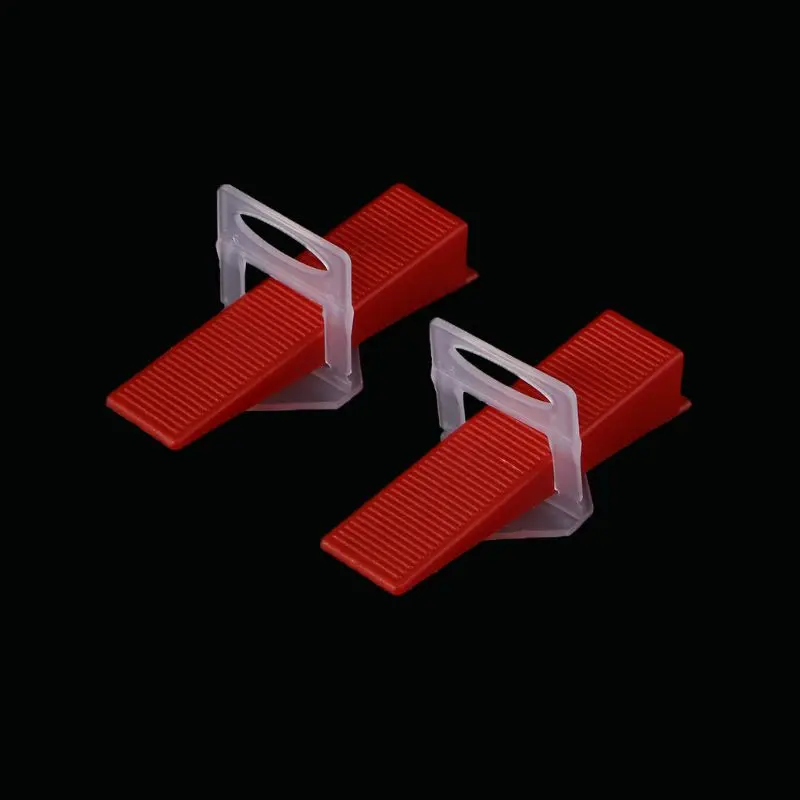 

Plastic Ceramic Tile Leveling System Tile Leveler 100 Clips+100 Wedges Tiling Flooring Tools Wedges Clips