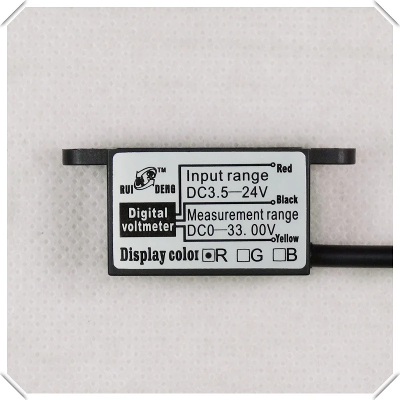 Водонепроницаемый цифровой вольтметр 0 31 дюйма Φ 3 провода 4 битный прибор для
