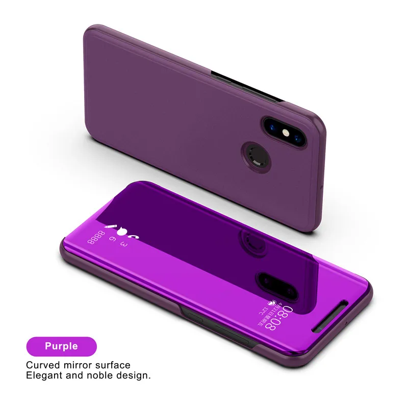 Чехол mi 8 для Xiaomi покрытие rror кожаный флип чехол с подставкой Прозрачный задней