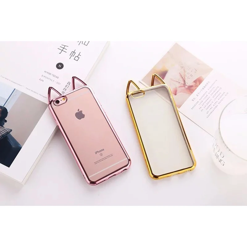 Чехол FlyTo для IPhone 7 8 Plus мягкий чехол из ТПУ с гальваническим покрытием телефона 6 S X