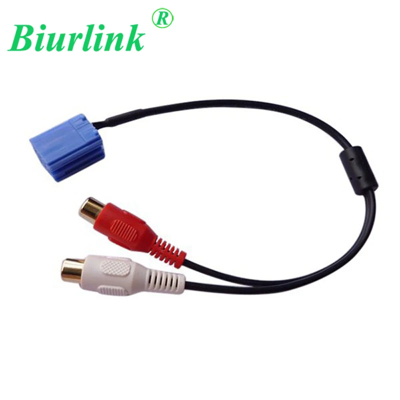 Звуковой адаптер Biurlink 2RCA AUX для Volkswagen Audi Becker Blaupunkt 8Pin Mini ISO разъем переходника CD|aux in
