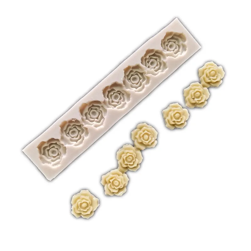 LY-0127-New 7 flower silicone mold Wedding cake decoration mould Diy chocolate baking tool | Дом и сад