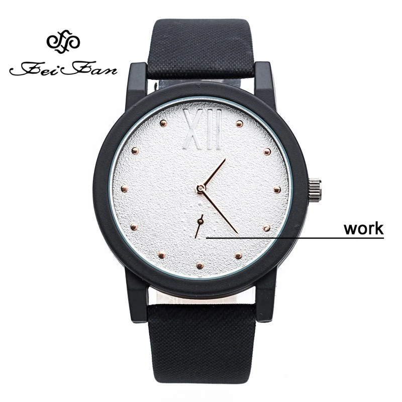 Простой Стиль feifan бренд женские часы матовая поверхность циферблат кожа кварц