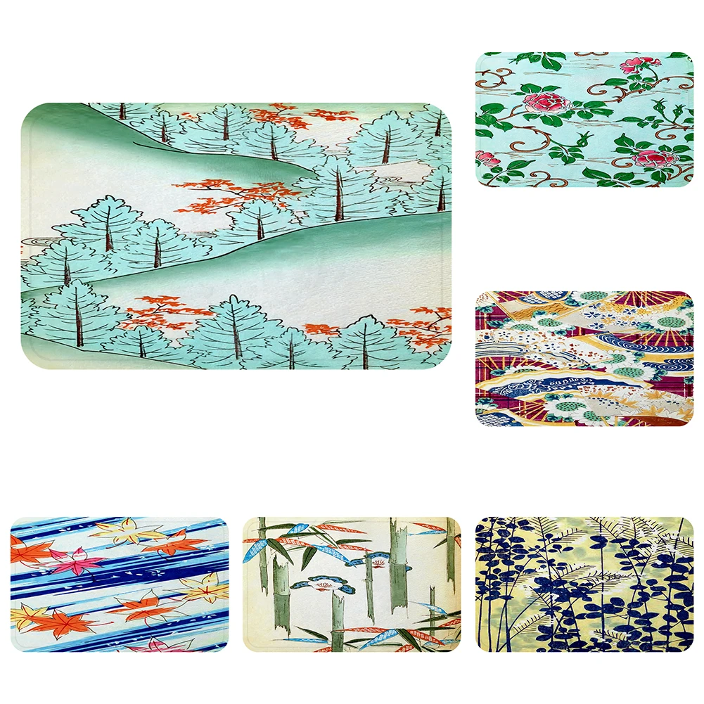 Японские горы деревья Bamboos Прохладный коврик для ванной ковер декоративные