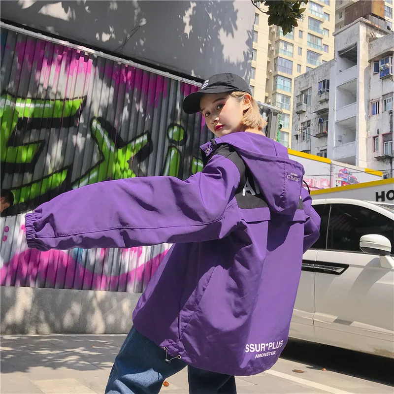 Ulzzang куртка Женская свободная бейсбольная форма весна осень BF Повседневный Harajuku стиль хип хоп девушка красивый пальто X103