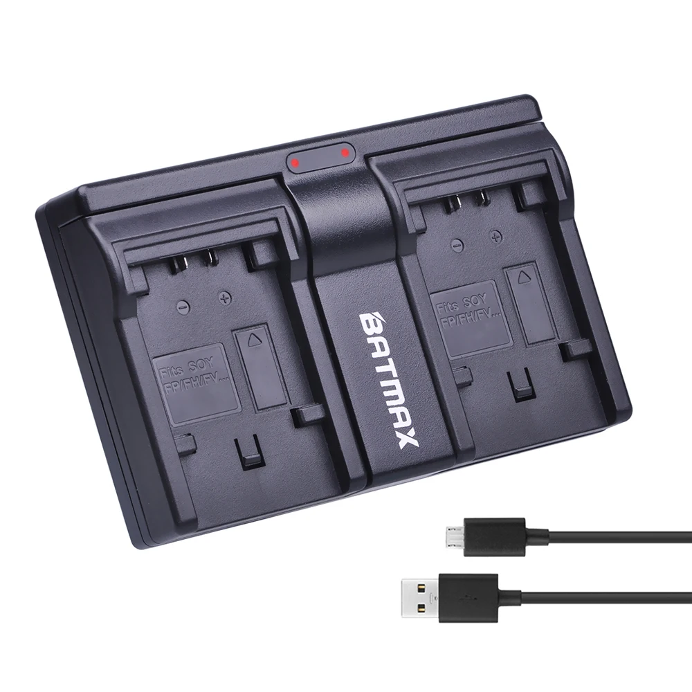 Двойное зарядное устройство USB Batmax для Sony NP-FV100 FH100 FV70 FH70 DCR-DVD103 XR100 HDR DCR series HDR-XR550/E HDR-XR350/E HDR-XR150/E