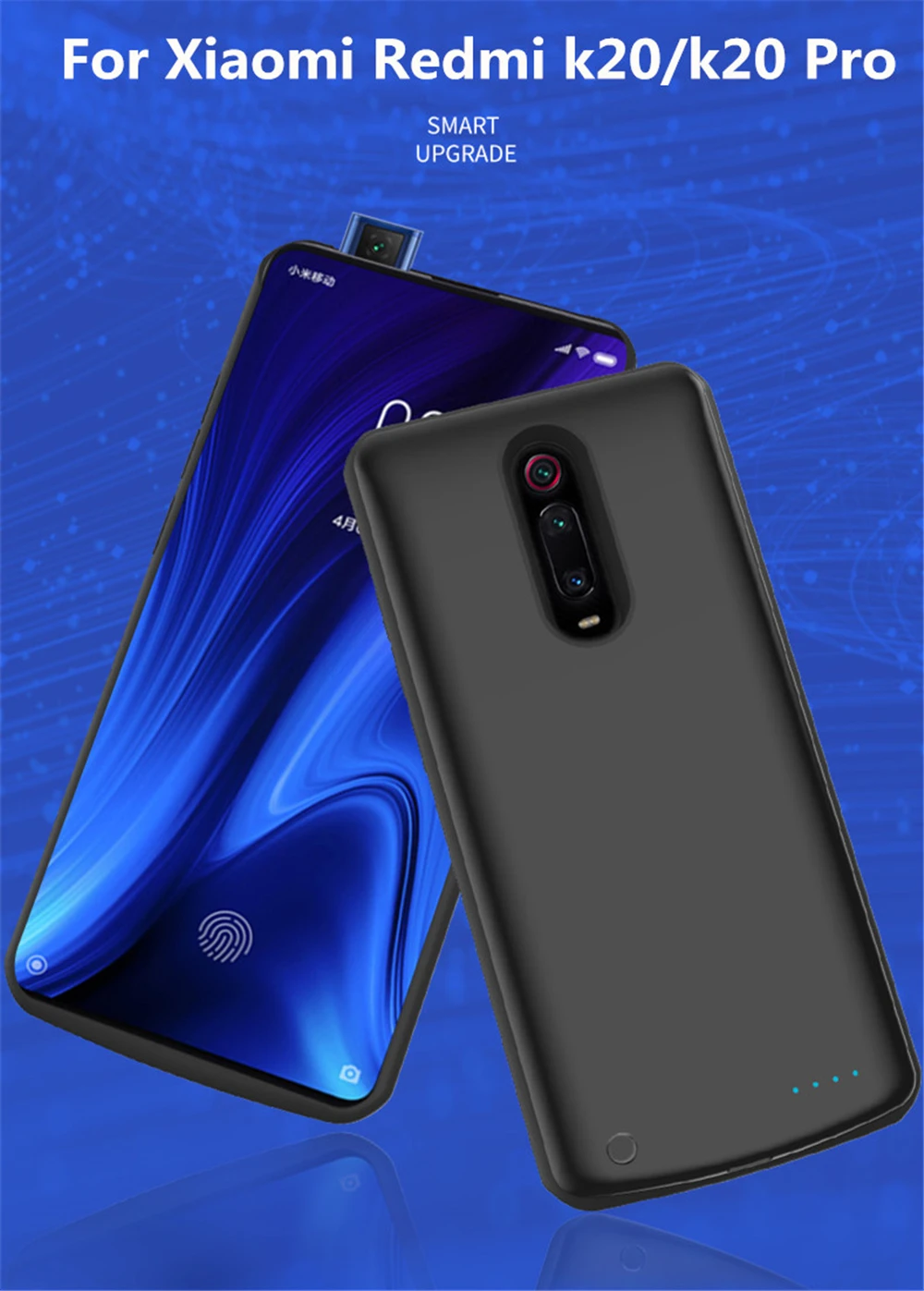 Чехол для зарядки аккумулятора для Redmi K20 Pro, портативный Дополнительный внешний аккумулятор, чехол для зарядного устройства для Xiaomi Redmi K20, внешний аккумулятор, чехол