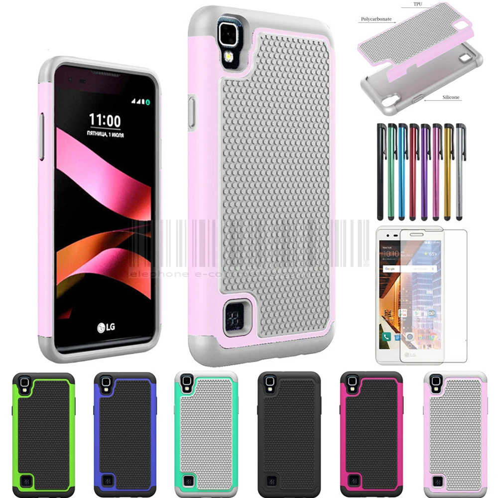 Для LG X Style/volt 3/Tribute HD Armor Гибридный сверхпрочный Ударопрочный силиконовый жесткий