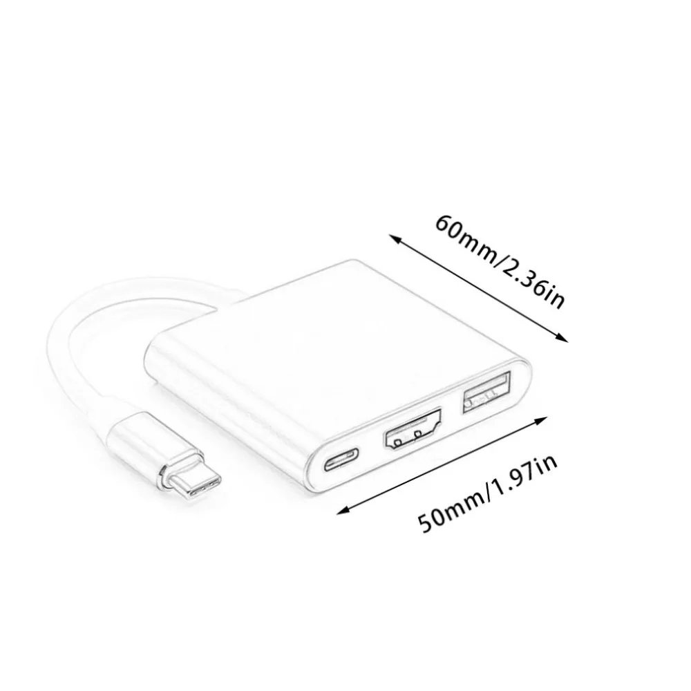 Usb type C к HDMI USB 3 0 адаптер для зарядки конвертер 1 концентратор MacBook Pro Pixel huawei